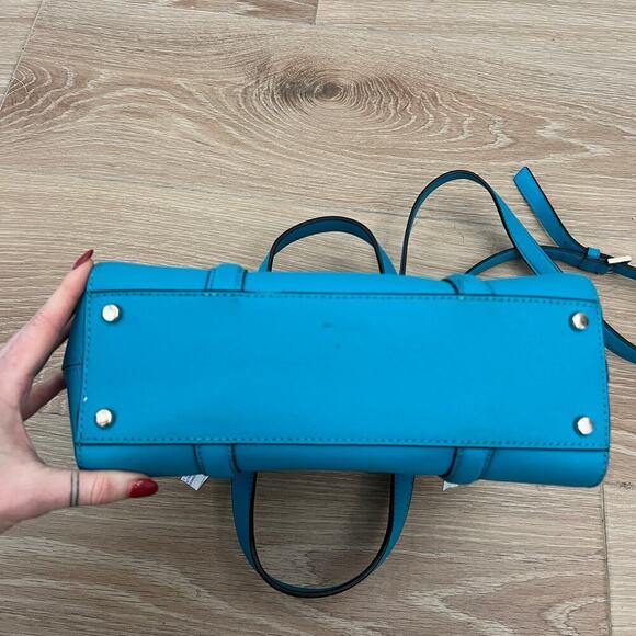 EUC $385 Kate Spade New York Newbury Lane Turquoise Cadene Satchel - Picture 8 of 9